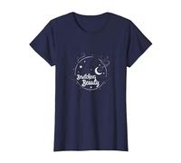 Bellezza Incantevole: Incantevole Cappello da Strega Luna Stelle Maglietta, Donna, Navy, XS
