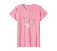 Bellezza Incantevole: Incantevole Cappello da Strega Luna Stelle Maglietta, Donna, Rosa, L