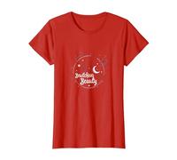 Bellezza Incantevole: Incantevole Cappello da Strega Luna Stelle Maglietta, Donna, Rosso, S