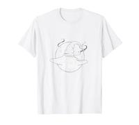 Bellezza Incantevole: Incantevole Cappello da Strega Luna Stelle Maglietta, Uomo, Bianco, S