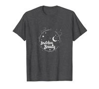 Bellezza Incantevole: Incantevole Cappello da Strega Luna Stelle Maglietta, Uomo, Grigio Scuro, 5XL