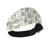 Bellezza Koala Bianco antiscivolo palestra fasce per le donne Fasce elastiche per il sudore per la testa per uso quotidiano Atletico Sport atletici Sportivi bandas para el cabello