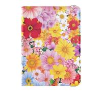 Bellezza primavera colorato fiore in pelle famiglia porta passaporto per viaggi documenti da viaggio organizer per passaporto per donna impermeabile, bellissimo fiore colorato primaverile, 1 taglia,