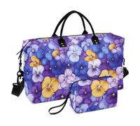 Bellezza Primavera Fiore Colorato Articolo Personale Borsa Da Viaggio A Spalla Weekender Pernottamento Borsa Sportiva Tote Gym Bag con Toiletry Bag per Palestra Impermeabile bolsas de para Mujer en