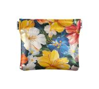 Bellezza Primavera Fiori Puerto Rico Flor De MAGA_75792_3 Moda Donna Piccolo Cuoio Cambiamento Borsa Fancy Portamonete per le Donne pequena para