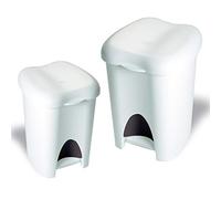 Belli e FORTI BF00953 Pattumiere a Pedale, 6 Lt e 16 Lt, Bianco, 2 Pezzi