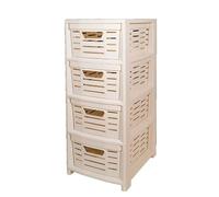 BELLI E FORTI Cassettiera Multiuso in Plastica Uniko 4 Cassetti Bianco 36,5 × 28,5 × 67,5 cm