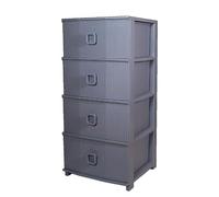 BELLI E FORTI Cassettiera Pratika Kool 4 Cassetti Grigio 37,5 x 37 x 80 cm