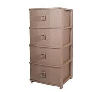 BELLI E FORTI Cassettiera Pratika Kool 4 Cassetti Tortora 37,5 x 37 x 80 cm