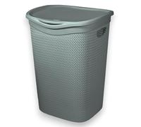 Belli e FORTI Cesta Portabiancheria da Bagno, Grigio Scuro, Capacità di 55 Litri, Plastica Polipropilene, Colors Line Traforata Traspirante 37×39.5×54 cm