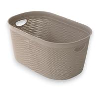 Belli e Forti Cesto Portabiancheria Da Bagno, Disponibile In Due Colorazioni Marrone e Bianco, Plastica Polipropilene, Colors Line L Traforata Traspirante 57×37×27.5 cm (Marrone)