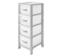 BELLI E FORTI Mobile Cassettiera Slim 4 Cassetti Grigio Chiaro 29,5 x 39,5 x 76 cm