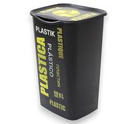 BELLI E FORTI Pattumiera Per Raccolta Differenziata Plastica, Vetro, Carta e Indifferenziata, In Plastica Capienza 50 Lt 37.5×36×53.5 cm (Plastic)