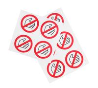 BELLIFFY 10 Adesivi di Avvertimento Non Toccare 5Cm Etichette di Sicurezza Autoadesive Staccabili per Macchine Industriali Cartelli di Divieto per Fabbriche Laboratori e Cantieri