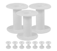 BELLIFFY 10 Pezzi Bobine di Plastica Vuote Bianche per Cucito Design Compatto e Facile da Usare, Portarocchetto per Artigianato, Ricamo e Lavori a Maglia