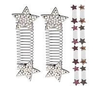 BELLIFFY 10 Pezzi Fermagli per Chioma Invisibili da Donna Pettine Elastico Regolabile Accessori per Acconciature Raccolte Delicate sui Chioma Strumenti per Chignon e Raccolti