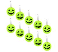 BELLIFFY 10 Pezzi Gancio Riflettente Zucca Halloween in PVC | Decorazioni per Notte e Corsa, Catena Inclusa, Visibile al Buio, per Adulti e Genitori