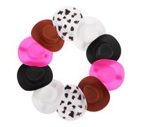 BELLIFFY 10 Pezzi Mini Clip Capelli Cappellini Cowgirl Colorati da Accessori Halloween per Donne Pinze Piccole per Acconciature Moda Compatibili Tutti i Tipi di Capelli