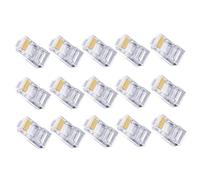 BELLIFFY 100 pezzi Connettori Cata Pass-through Plug Ethernet per Cavi Intrecciati e Solidi Alta Affidabilità e Trasmissione Stabile per Reti Lan