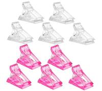 BELLIFFY 12 Pezzi fermaglio per unghie morsetti per costruttori di LED UV kit LED kit de unghie gel nails gel strumento per manicure morsetto per stampo per unghie plastica bianca