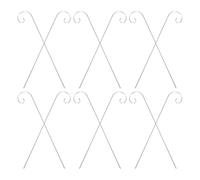 BELLIFFY 12 Pezzi Gancio da Giardino in Ferro, 3x300 Mm, Argento, per Ortaggi ed Erbe, per Esterno e Giardinaggio, Supporto per Etichette Piante e Appensione Decorativa