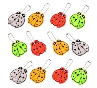 BELLIFFY 12 Pezzi Portachiavi Riflettente Coccinella Pendente Decorativo per Borse Bomboniere Pasqua Charm Amici