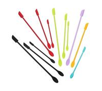BELLIFFY 12pezzi Raschietti Per Dessert Silicone Con Manico Lungo Utensili Per Marmellate e Bottiglie Perfetti Per Cosmetici e Cucina