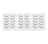 BELLIFFY 15 Paia ciglia finte corte fake lashes false lashes pestañas postizas naturales Trucco fai da te colla per ciglia mezze ciglia donne ciglia finte trucco ciglia finte fibra chimica