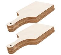 BELLIFFY 15 Pezzi Tagliere in Legno Mini Non Rifinito con Manico Piatto Rettangolare in Legno per Servire Tagliere da Cucina Decorativo e Tavoletta per Frutta per Progetti DIY e Decorazioni