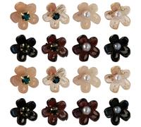 BELLIFFY 16 Pezzi Fermagli per Chioma a Forma di Fiore in Plastico, Facili da Usare, Accessori Eleganti per Ragazze e Bambine, per Compleanni e Performance Sul Palco