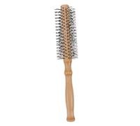 BELLIFFY 1pezzi Spazzola Rotonda Per Acconciature Con Manico Legno Pettine Per Massaggio Del Capelluto Accessorio Per Dei Strumento Multiuso Per Lisci e Voluminosi