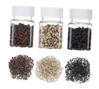 BELLIFFY 1set Pinze e Ganci Per Extension Con Anelli e Manico Antiscivolo Strumento Professionale Per Parrucchieri Anello Marrone