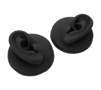 BELLIFFY 2 Pezzi Orecchio in Silicone Flessibile per Allenamento Piercing Espositore di Gioielli Realistico Nero Utilizzabile come Rappresentazione Anatomica per Imparare