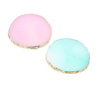 BELLIFFY 2 pezzi Palette per Nail Art in Resina con Oro Foglia per Miscelare Smalti Gel e Colori Unghie Strumento Professionale per Manicure e Decorazioni Nail Art Verde