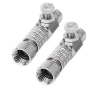 BELLIFFY 2 Pezzi Raccordo Aerografo Sgancio Rapido con Valvola per Controllo Flusso Aria Compressore Adattatore Compatto e Leggero per Uso Studio e Pittura Mobile