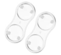 BELLIFFY 2 Pezzi Supporto per Macina Pepe Acrilico Trasparente Base Doppia Slot Antiscivolo per Macina Pepe e Saliera Vassoio Organizzatore Compatto per Cucina e Tavolo da Pranzo