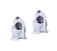 BELLIFFY 2 Pz abito da parrucchiere taglio abito nero da parrucchiere mantello trasparente veste nera abito taglio mantelle da barbiere con finestrella bianca