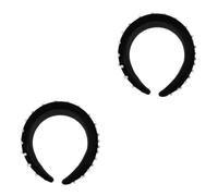 BELLIFFY 2 Pz Cerchio Per Decorativo Fasce Per Antiscivolo Fasce Per Per Da Donna Accessori Per Per Donna Fascia Morbida Per Le Donne Terme Black