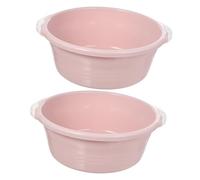 BELLIFFY 2 Pz Lavabo Domestico Porta Gnocchi Bagno Lavaggio Lavabo Classico Lavabo Piccolo Lavabo Lavabo Ammollo Lavabo Per Pediluvio Piccolo Vaso Lavabi Piatto Tamponi Di Cotone Tazza Rosa
