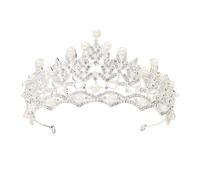 BELLIFFY 2 Pz nuziale di perle bandana bandane wedding gioielli da sposa cravatta per da damigella d'onore elegante gioielli per color argento Zircone Silver