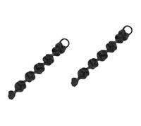 BELLIFFY 2 Pz Parrucca a Bolle Parrucca Frontale Nera Estensioni Dei Coda Di Cavallo Parrucchino Di Estensione Della Coda Di Cavallo Treccia Filo Ad Alta Temperatura Black