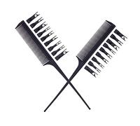 BELLIFFY 2 Pz pettine per tagliare i pettine stuzzicante pettine a coda di rondine trimmer pettine lisciante Pettine per acconciature pettine tagliacapelli pettine per Black
