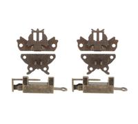BELLIFFY 2 Set Chiusura Farfalla Decorativa Vintage in Lega | Finitura Ottone Classica, Kit Viti e Lucchetto, per Fai da Te e Casse Ricordo