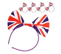 BELLIFFY 20 Pz fascia per hair band hair ribbon hair charms stamina della jack del sindacato fascia con bandiera Union Jack forniture per feste cerchi per bowknot Raso