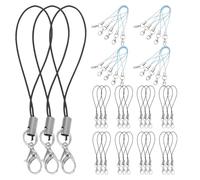BELLIFFY 200 Pezzi Cordini per Cellulare con Chiusura a Moschettone in Metallo Mini Cinturini Leggeri in Poliestere per Ciondoli Telefono Accessori Fai da Te per Smartphone Borse e