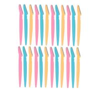 BELLIFFY 24 Pezzi Rasoio per Sopracciglia in Acciaio Manuale Resistente Design Compatto e Leggero Miscele di Colori per Modellare con Precisione Sopracciglia