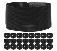 BELLIFFY 25 Pezzi Fasce Elastiche Nere Commemorative da 25 Pezzi, Bracciali Regolabili da Lutto Unisex 5X30 CM, Fascia Elastica da Braccio per Funerali, Sport e Tributi di Gruppo