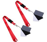 BELLIFFY 2pezzi Carte Grigie Acrilico Con Tracolla Schede Di Bilanciamento Del Bianco Per Fotografia Controllo Luce e Esposizione Per Scatti