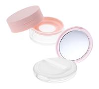 BELLIFFY 2pezzi Contenitore Vuoto Compatto Per Cipria in Polvere Libera Con Cuscino e Mini Specchio Contenitori Da Viaggio Per Trucco Corpo