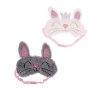 BELLIFFY 2pezzi Mascherine Occhi Morbide Con Design Coniglio Copriocchi Per Dormire Per Viaggi e Naps Migliora La Qualità Del Sonno Eccellente Comfort e Ambienti Rilassanti